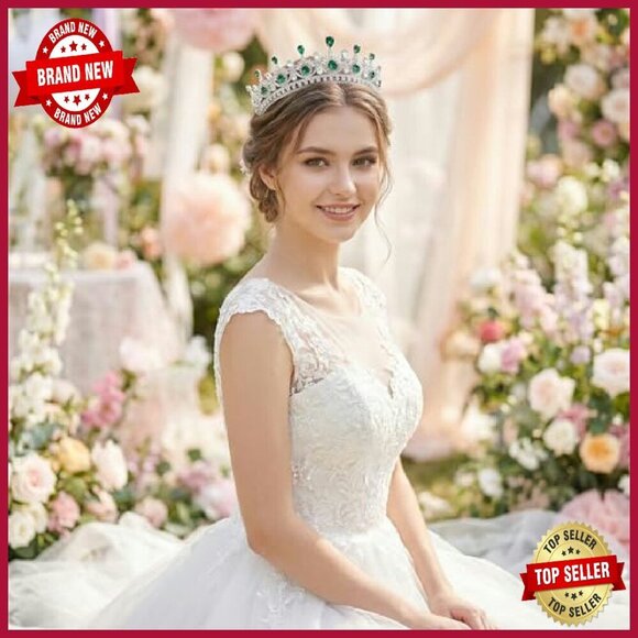 Silver Cubic Zirconia Wedding Tiara Headband Bridal Hair Accessory